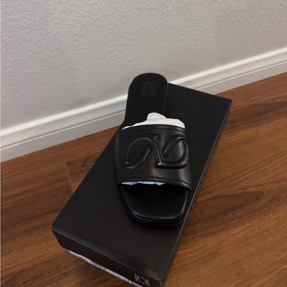 Naturalizer Black Slide Sandals